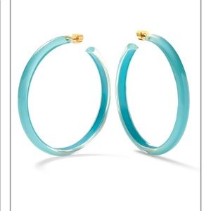 Allison Lou lucite ocean blue large hoops